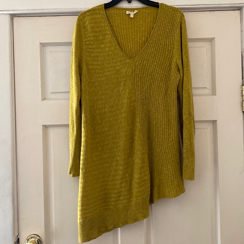 Eileen Fisher Yellow Asymmetrical Sweater  Size L